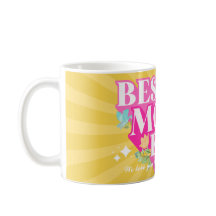 Helle Farben Retro Typografie Beste Mama je