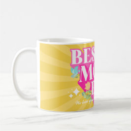 Helle Farben Retro Typografie Beste Mama je Kaffeetasse