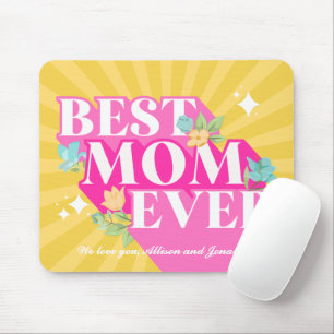 Helle Farben Retro Typografie Beste Mama je Mousepad
