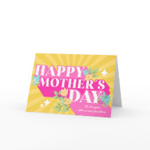 Helle Farben Retro Typografie Happy Mütter Day