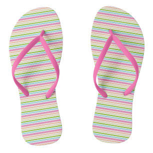 Helle Farben Rosa Gelb Blau Grün Trendfarben Badesandalen