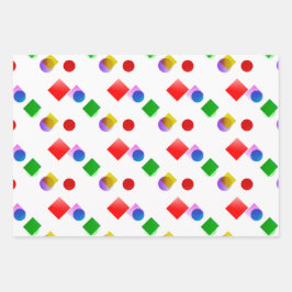 Helle Farben Royal Blue und Green Geschenkpapier Set