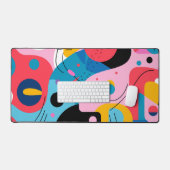Helle Farben, skurrile Formen, moderne geometrisch Schreibtischunterlage (Tastatur & Maus)