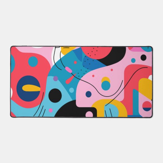 Helle Farben, skurrile Formen, moderne geometrisch Schreibtischunterlage (Vorderseite)