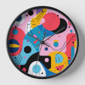 Helle Farben, skurrile Formen, moderne geometrisch Uhr (Vorderseite)
