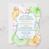 Helle Farben Stilvolle Vintage Radhochzeit Einladung (Vorderseite)