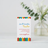 Helle Farben Visitenkarte (Stehend Vorderseite)