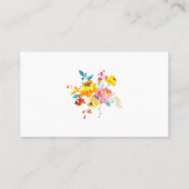 Helle Farben Wasserfarbenfloral Platzkarte (Rückseite)