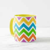 Helle Farben Zickzack Tasse (Vorderseite Links)