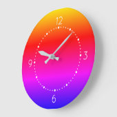 Helle Farbenbläserei fröhlich Große Wanduhr (Winkel)