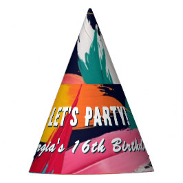 Helle, farbenfrohe Abstrakte Farbwirkung Personali Partyhütchen