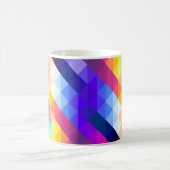 Helle farbenfrohe abstrakte geometrische Muster Kaffeetasse (Mittel)