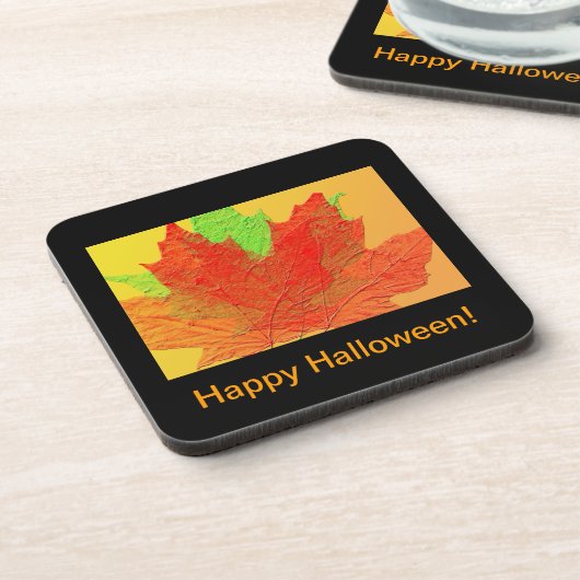 Helle, farbenfrohe Blätter Untersetzer (Linke Seite)