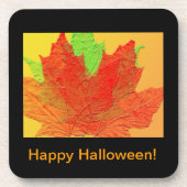 Helle, farbenfrohe Blätter Untersetzer (Vorderseite)