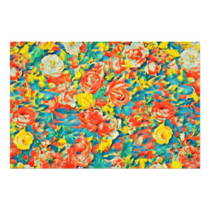 Helle Farbenfrohe Blumen Bellinzona Fotodruck