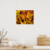 Helle, farbenfrohe Calla-Lilien Poster (Küche)