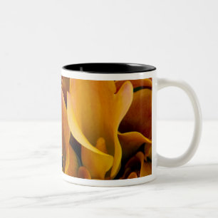 Helle, farbenfrohe Calla-Lilien Zweifarbige Tasse