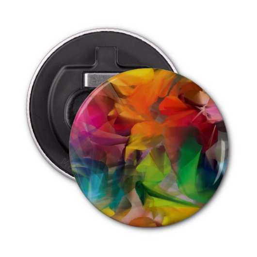 Helle, farbenfrohe Fee Kunst Flaschenöffner (Vorderseite)