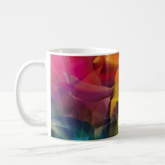 Helle, farbenfrohe Fee Kunst Kaffeetasse (Links)