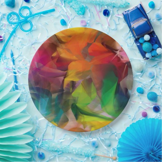 Helle, farbenfrohe Fee Kunst Pappteller (Party)