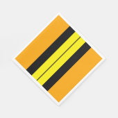 Helle, farbenfrohe, fett gelbe schwarze Streifen Serviette (Ecke)