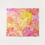 Helle, farbenfrohe FrühlingsBlume Wandteppich (Vorderseite (Horizontal))