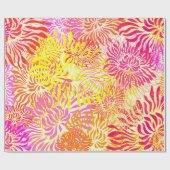 Helle, farbenfrohe Frühlingsblumen drucken Geschenkpapier (Flach)