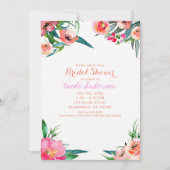 Helle farbenfrohe Fun Sommer Wasserfarbe Blumenchi Einladung (Vorderseite)