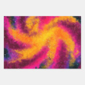 Helle, farbenfrohe Galaxy-Wrapping-Papierblätter Geschenkpapier Set (Vorderseite)