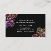 Helle farbenfrohe Hamsa Reiki Visitenkarten Visitenkarte (Rückseite)