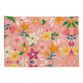 Helle, farbenfrohe Hand gemalt Blumen Kissenbezug (Rückseite-Rechts)