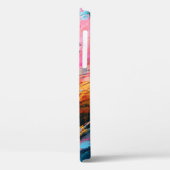 Helle, farbenfrohe handgemalte abstrakte Hintergru Case-Mate iPhone Hülle (Rückseite / Links)