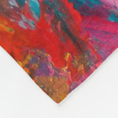 Helle, farbenfrohe handgemalte abstrakte Hintergru Fleecedecke (Ecke)
