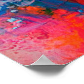 Helle, farbenfrohe handgemalte abstrakte Hintergru Poster (Ecke)