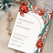 Helle farbenfrohe Herbsthochzeit Einladung