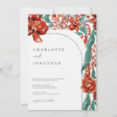 Helle farbenfrohe Herbsthochzeit Einladung (Vorderseite)