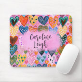 Helle, farbenfrohe Herzen Personalisiert Teen Dorm Mousepad (Mit Mouse)