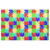 Helle, farbenfrohe Jigsaw Puzzle Themed Print Stoff (Fat Quarter (45,7 x 55,9 cm))