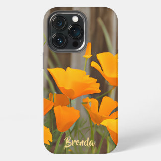 Helle farbenfrohe kalifornische Poppies Personalis iPhone 13 Pro Hülle