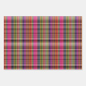 Helle, farbenfrohe Karierte Muster Geschenkpapier Set (Vorderseite 2)