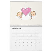 Helle farbenfrohe Kinder' Mauerkalender 2025 Kalender (Feb 2026)