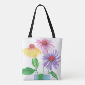 Helle, farbenfrohe Konfektionäre Tasche (Rückseite)