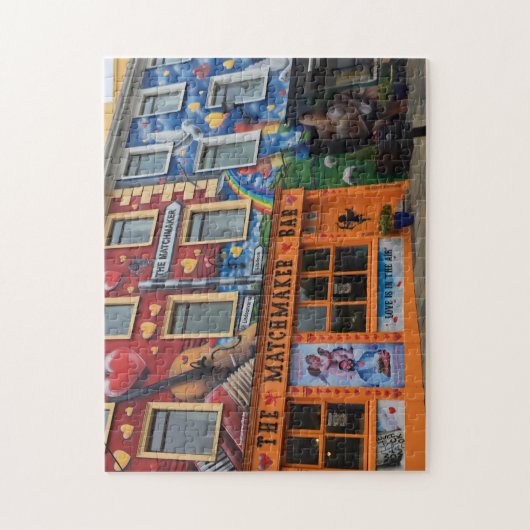 Helle farbenfrohe Matchmaker Pub, Irland Puzzle (Vertikal)