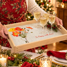 Helle, farbenfrohe Mohnblumenbouquet Oma-Geschenk