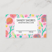 Helle farbenfrohe Muscheln Muster CUSTOM Hang TAG (Rückseite)