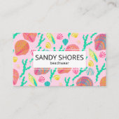 Helle farbenfrohe Muscheln Muster CUSTOM Hang TAG (Vorderseite)