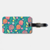 Helle, farbenfrohe Muscheln und Algenmuster Gepäckanhänger (Rückseite horizontal)