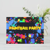 Helle, farbenfrohe Nebel, Paintball-Party Einladun Einladung (Stehend Vorderseite)