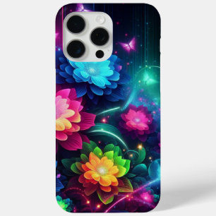 Helle, farbenfrohe Neon-Blume/Schmetterlinge Case-Mate iPhone Hülle