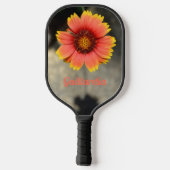 Helle Farbenfrohe Orange Gaillardia Pickleball Schläger (Rückseite)